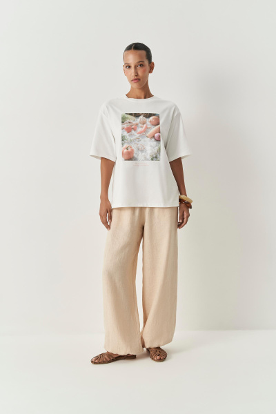 Футболка с принтом Vegetables (молочный) (XS/S)