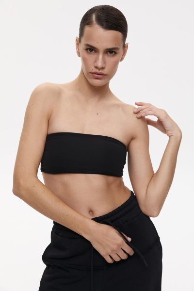 Топ-бандо трикотажный (L, черный) 2159