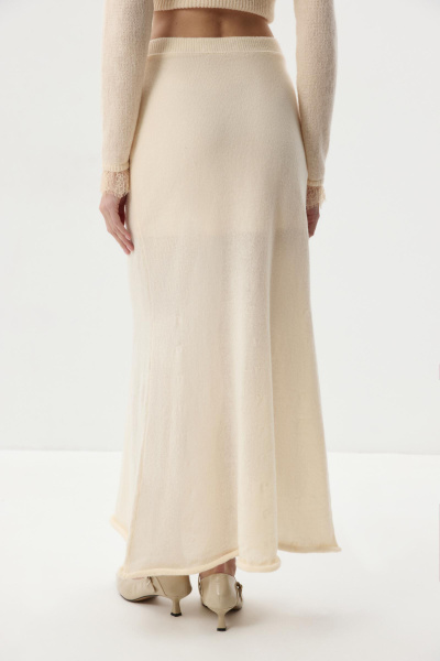 Юбка-годе (кремовый) (M) 