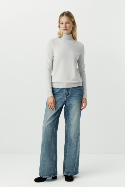 Водолазка вязаная классическая (жемчужный) (L) 