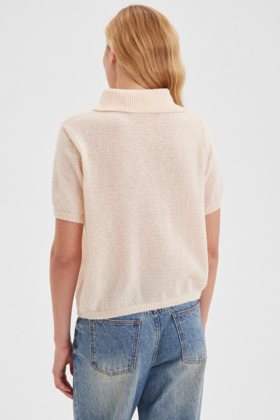 Поло ажурной вязки (кремовый) (M/L) 