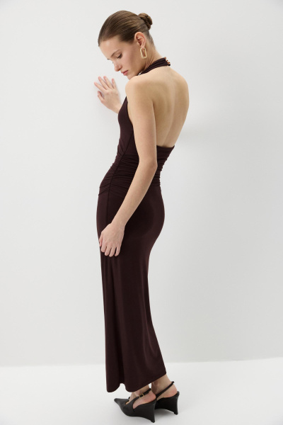 Платье с открытой спиной (Шоколадный) (S) 