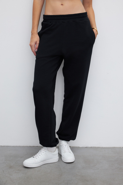 Джоггеры на резинке (XS/S, черный) 