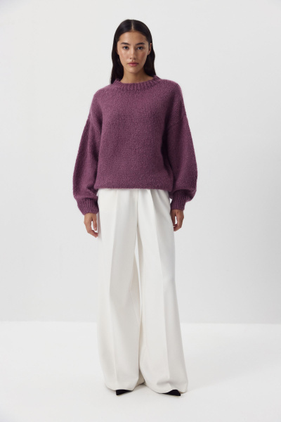 Джемпер из шерсти мериноса (сливовый) (M/L) 