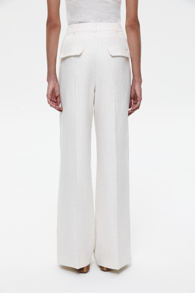 Брюки из льняной ткани (XS, молочный) 2207