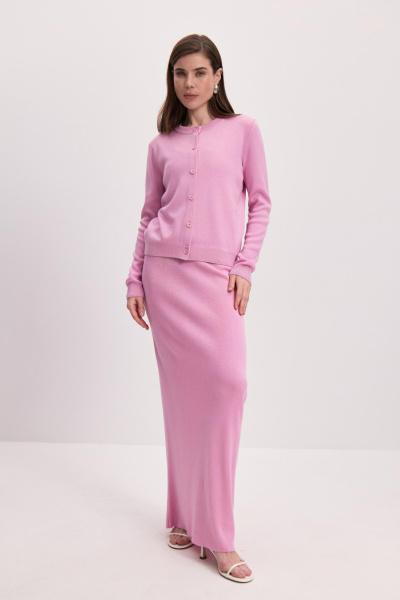 Кардиган вязаный (розовый) (L)