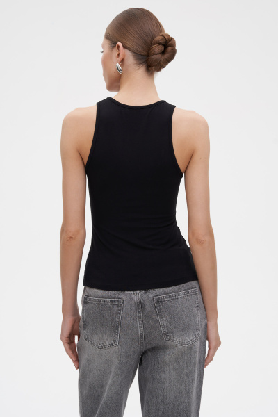 Топ из вискозы (L, черный)