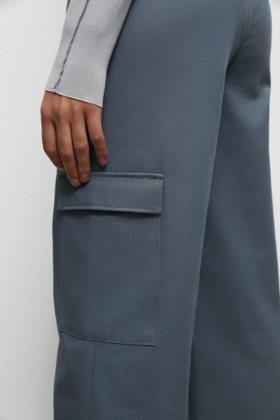 Брюки-карго из твила (M, серый) 2775