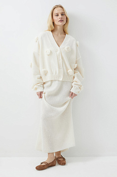 Юбка ажурной вязки (белый)