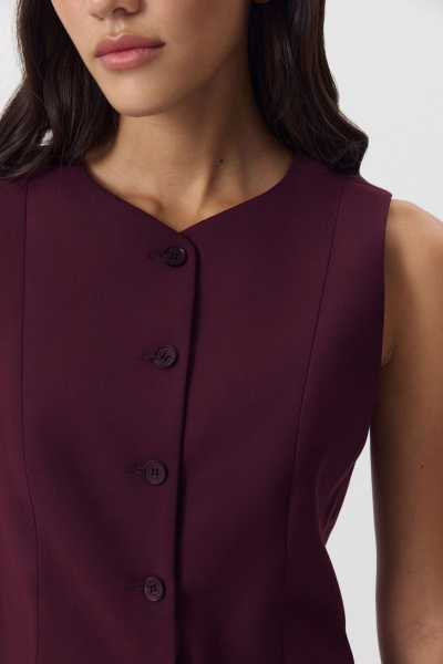 Жилет удлиненный (сливовый) (M) 