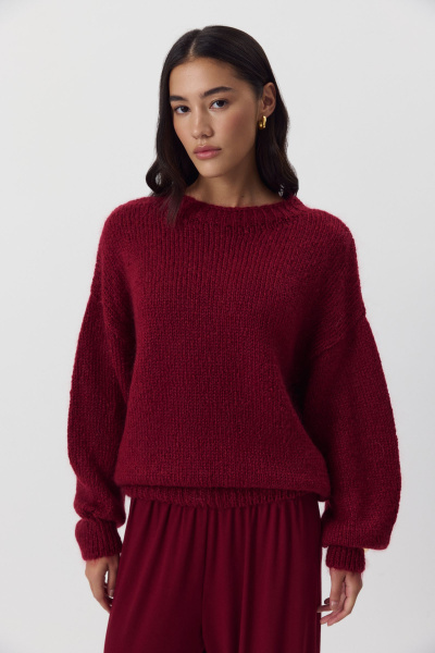 Джемпер из шерсти мериноса (винный) (M/L) 