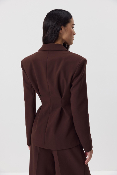 Жакет с защипами (шоколадный) (M) 