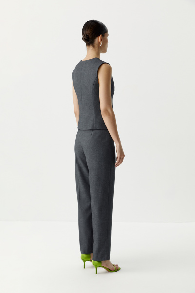 Брюки прямые классические (темно-серый меланж) (XS) 