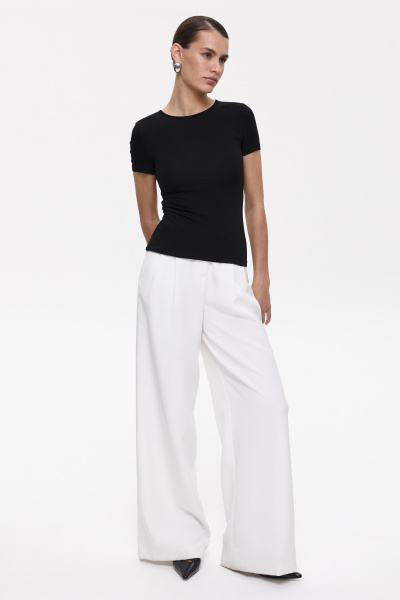 Футболка с коротким рукавом из вискозы (черный) (L) 