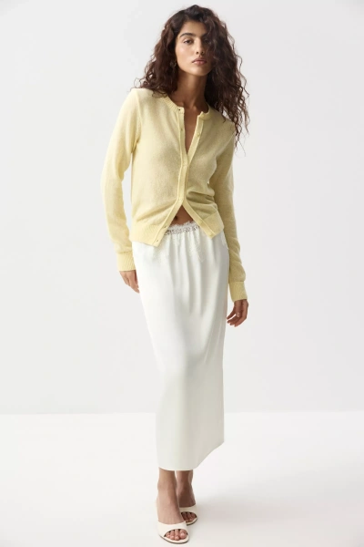 Кардиган с пуговицами (Сливочный) (M) 