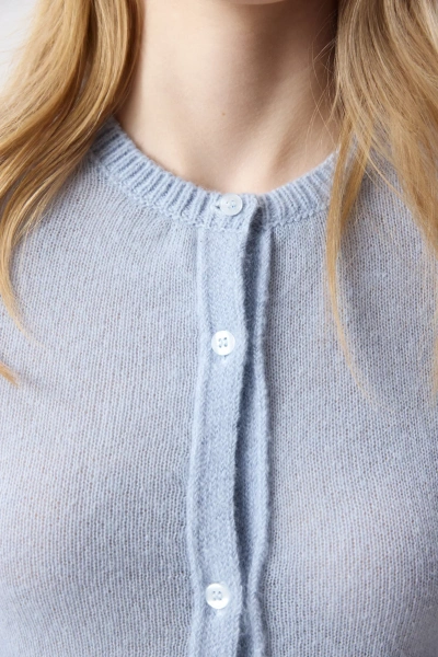 Кардиган с пуговицами (Голубой) (M) 