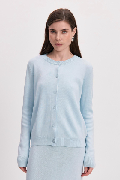 Кардиган вязаный (голубой) (L)
