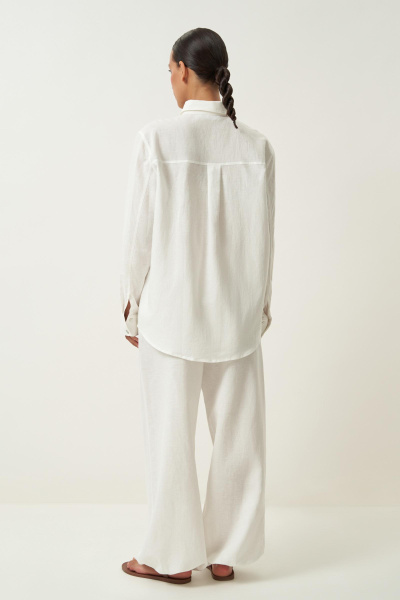 Рубашка изо льна (молочный) (XS/S)