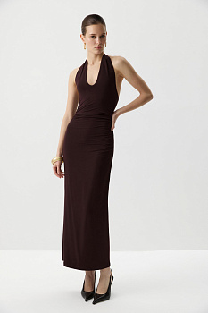 Платье с открытой спиной (Шоколадный)