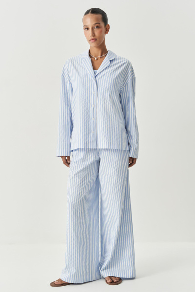 Рубашка в полоску (голубой) (XS/S)