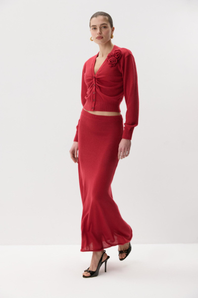 Юбка-годе (винный) (M) 