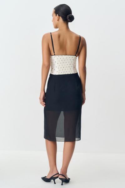 Юбка прозрачная из шифона (черный) (XS) 