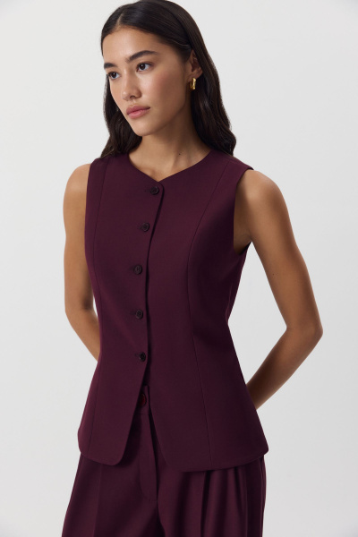 Жилет удлиненный (сливовый) (M) 