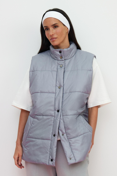 Жилет стеганный (one size, серый) 