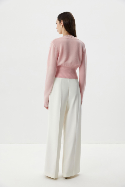 Кардиган с кружевом (Розовый) (M) 