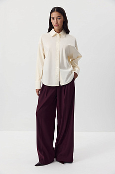 Рубашка из мягкого хлопка (сливочный)