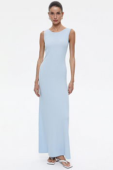 Платье макси вязаное