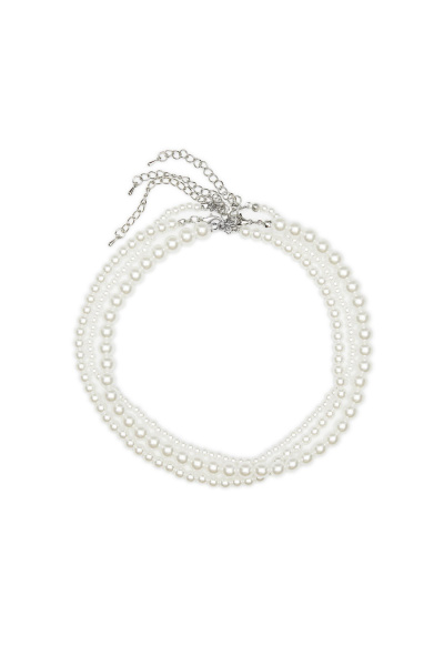 Чокер многослойный из жемчуга (one size, белый)