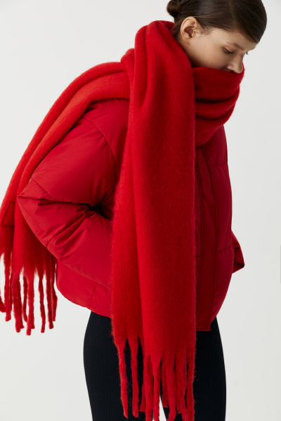 Куртка утепленная укороченная (алый) (XS) 