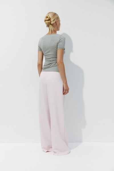 Брюки палаццо (светло-розовый) (L) 