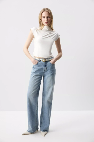 Топ трикотажный со стойкой (шоколадный) (XS)