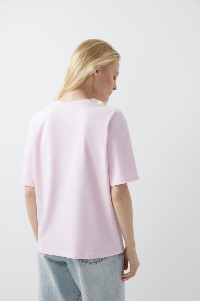 Футболка с принтом Love (розовый) (XS)