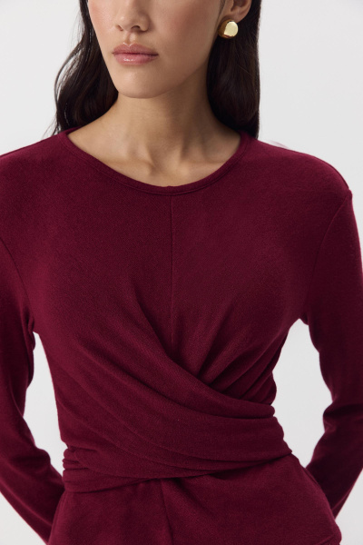 Лонгслив с завязками на талии (Винный) (S) 
