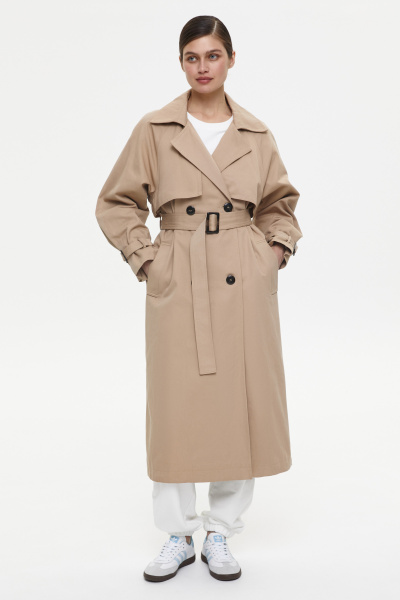 Тренч базовый (one size, бежевый) 