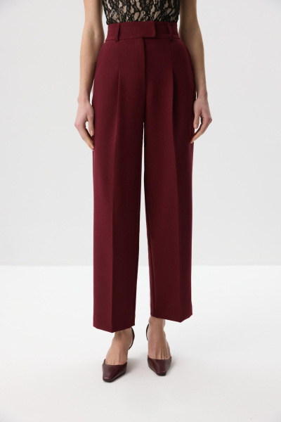 Брюки О-силуэта (Винный) (M) 