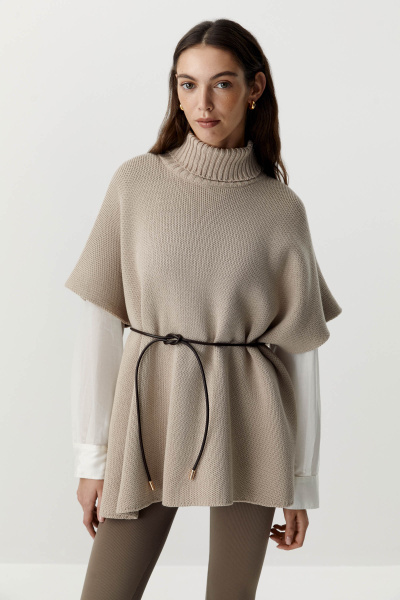 Ремень-шнур кожаный (шоколадный) (one size) 