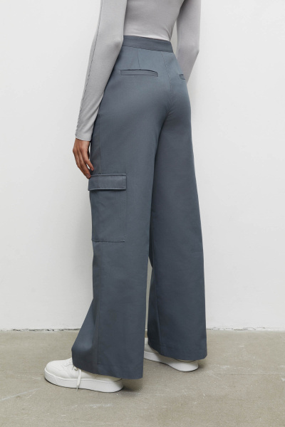 Брюки-карго из твила (M, серый) 2775