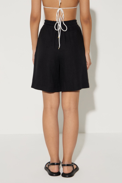 Шорты на резинке изо льна (M/L, черный) 2159