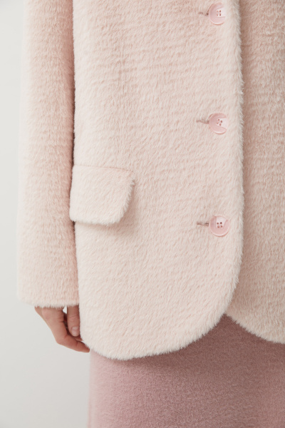 Пиджак оверсайз из ворсовой ткани (розовый) (XS/S) 