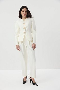 Брюки О-силуэта (Молочный)