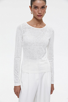 Лонгслив из полупрозрачного трикотажа